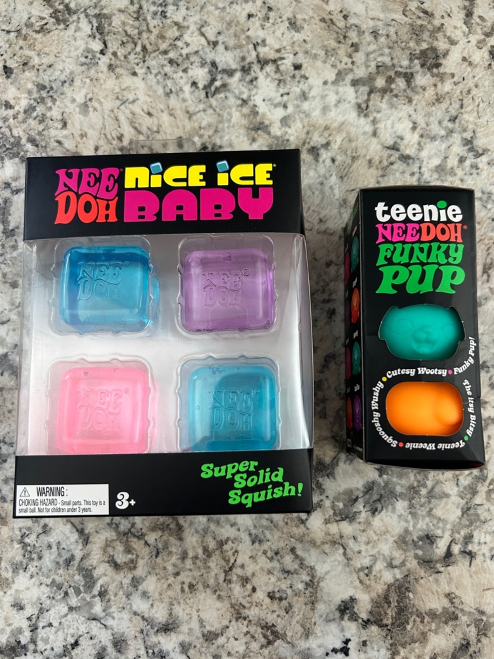 NeeDoh Nice Ice Baby & Teenie Funky Pup Bundle Schylling Nee Doh Squishy Toys